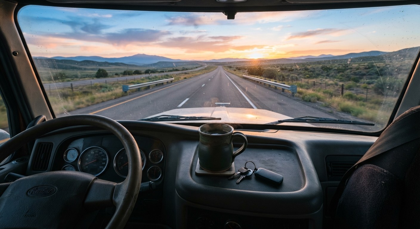 A driver in the cab